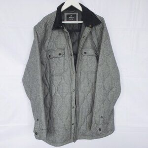 Men's Quilted Gray Shirt Jacket